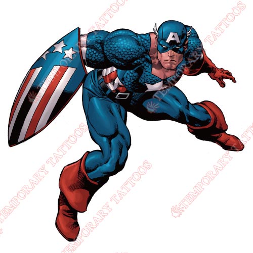 Captain America Customize Temporary Tattoos Stickers NO.91